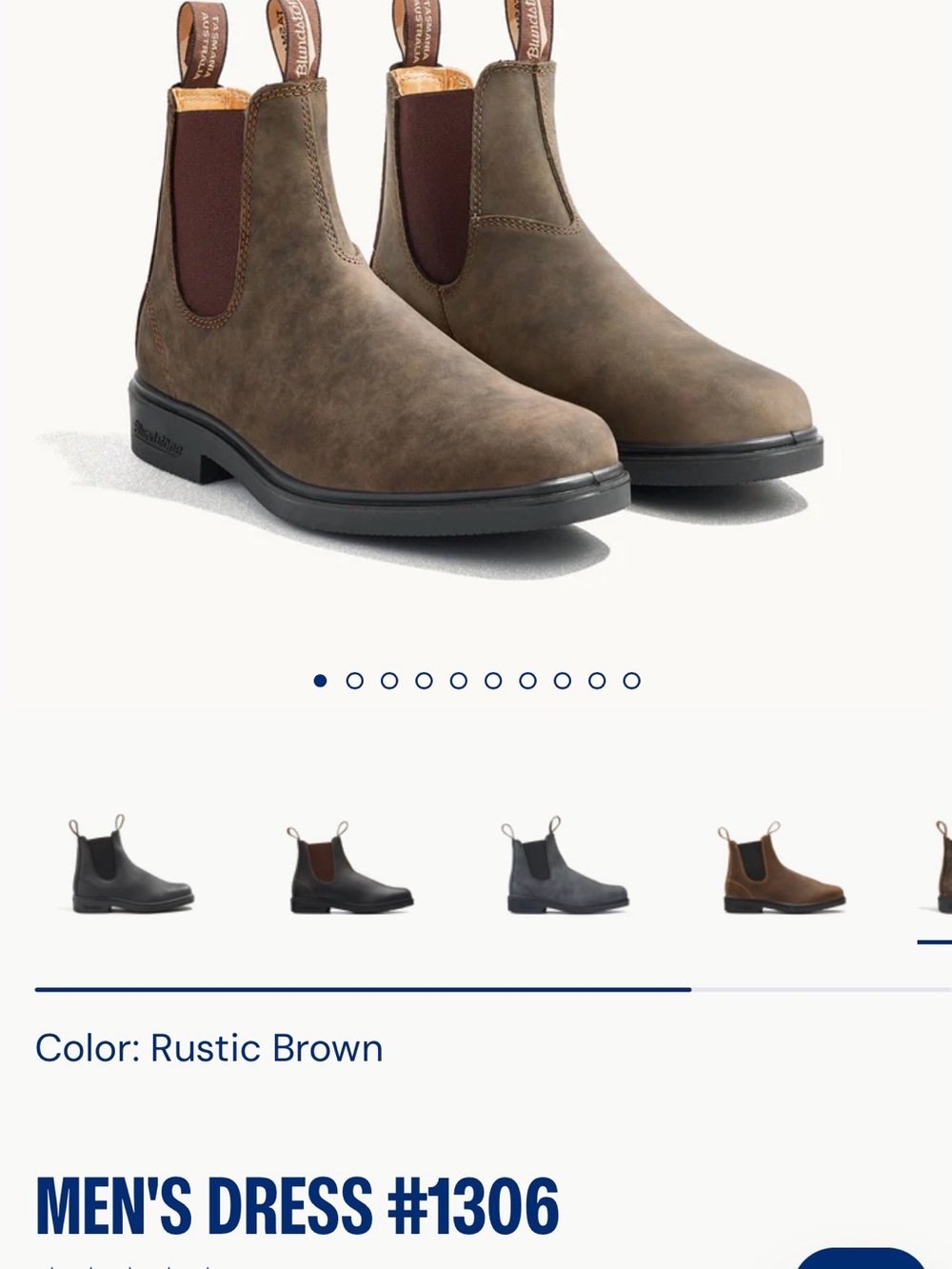 Blundstone Rustic Brown Men’s Chukka Chelsea Boots